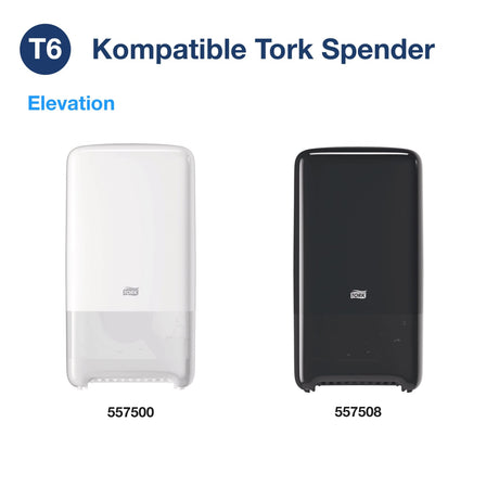 Tork Midi Toilettenpapier T6 Premium, 3-lagig, weiß – reißfest – Ansicht 3