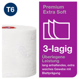 Tork Midi Toilettenpapier T6 Premium, 3-lagig, weiß – reißfest – Ansicht 6