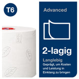 Tork Midi Toilettenpapier T6 Advanced, 2-lagig, weiß, mit Dekoprägung – Ansicht 4