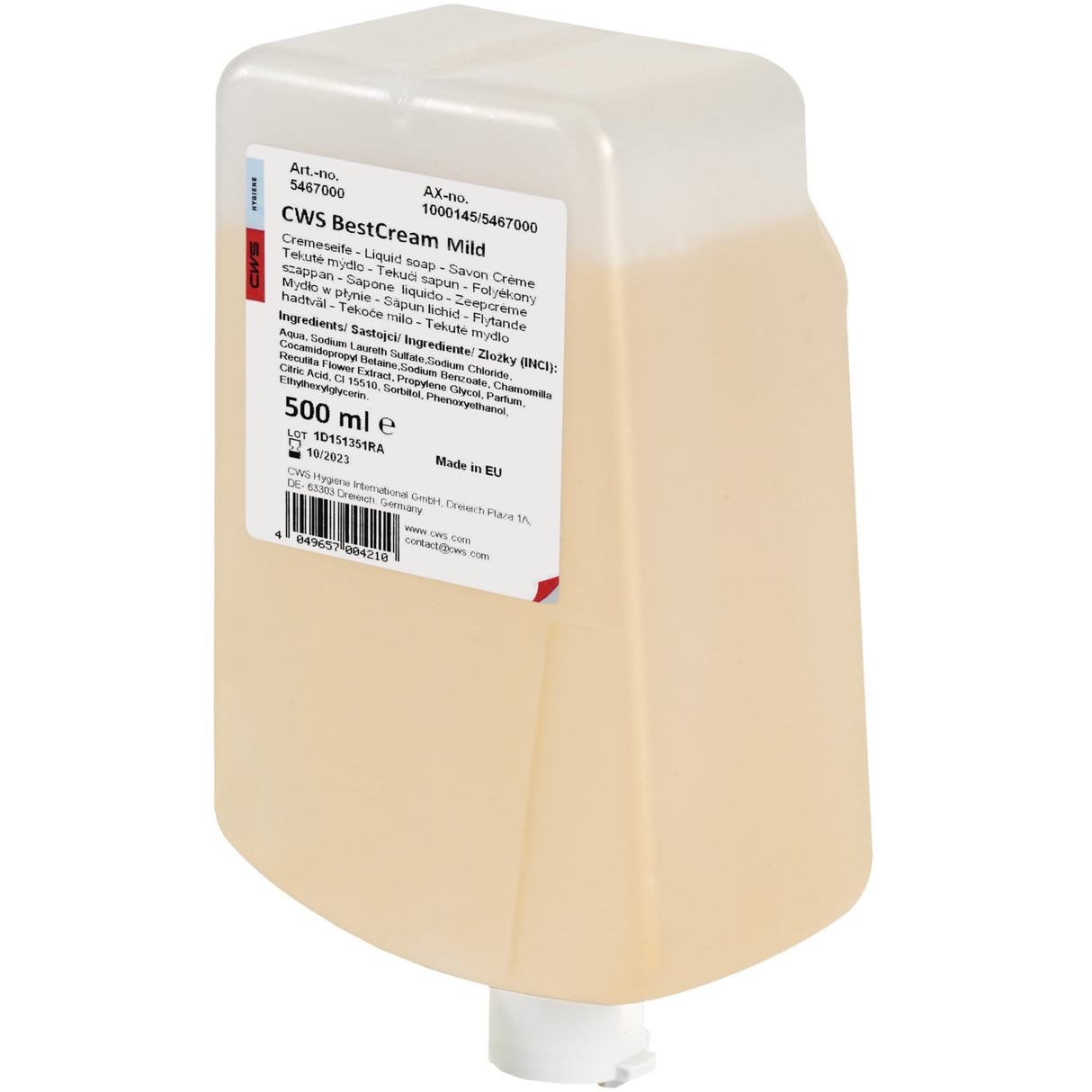 CWS Best Cream Seifencreme, rückfettend, biologisch abbaubar