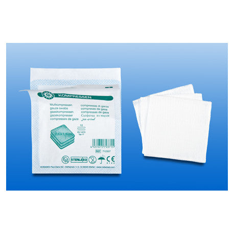 Noba Mullkompressen steril 12-lagig 40 x 3 Stück 7,5 x 7,5 cm