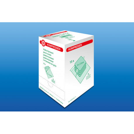 Noba Mullkompressen steril 16-lagig 15 x 4 Stück 5 x 7,5 cm