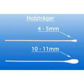 Noba Wattestäbchen Holz 15 cm Wattekopf 10 - 11 mm steril 100 x 2 Stück