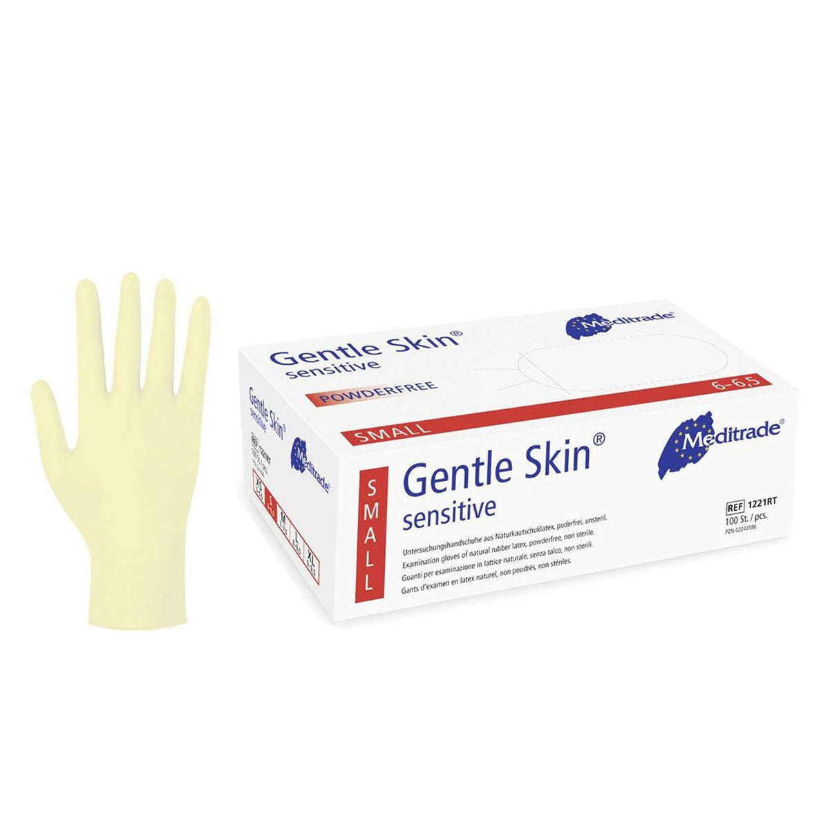 Meditrade Gentle Skin sensitive Einmalhandschuhe Latex 100 Stück