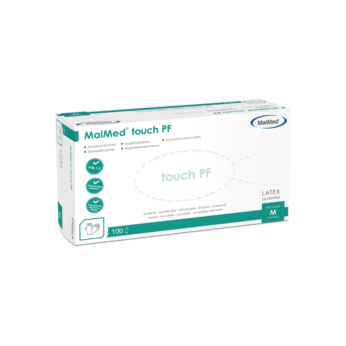 MaiMed MyClean touch PF Latexhandschuhe hellbeige 100 Stück