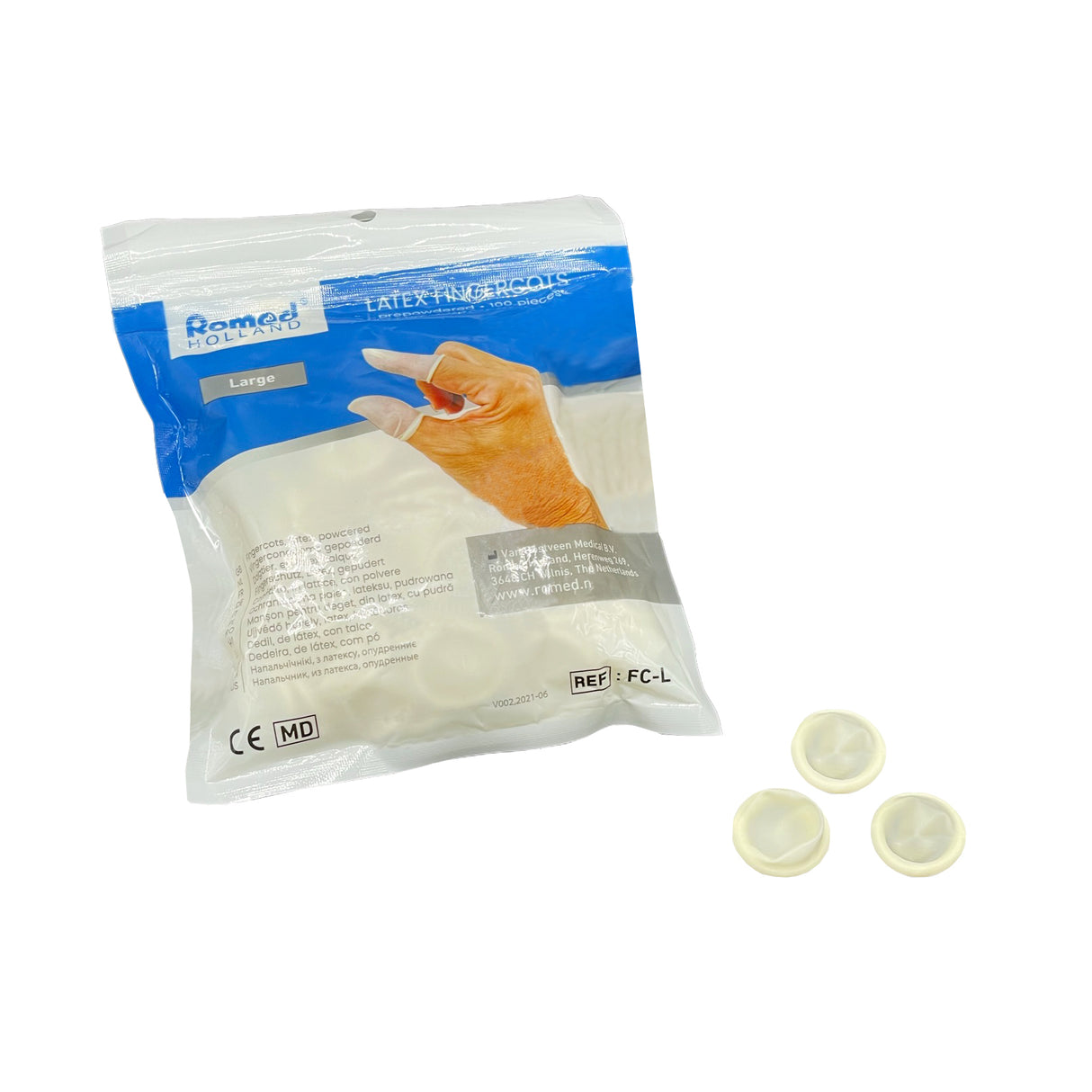 Romed Fingerlinge Latex gepudert
