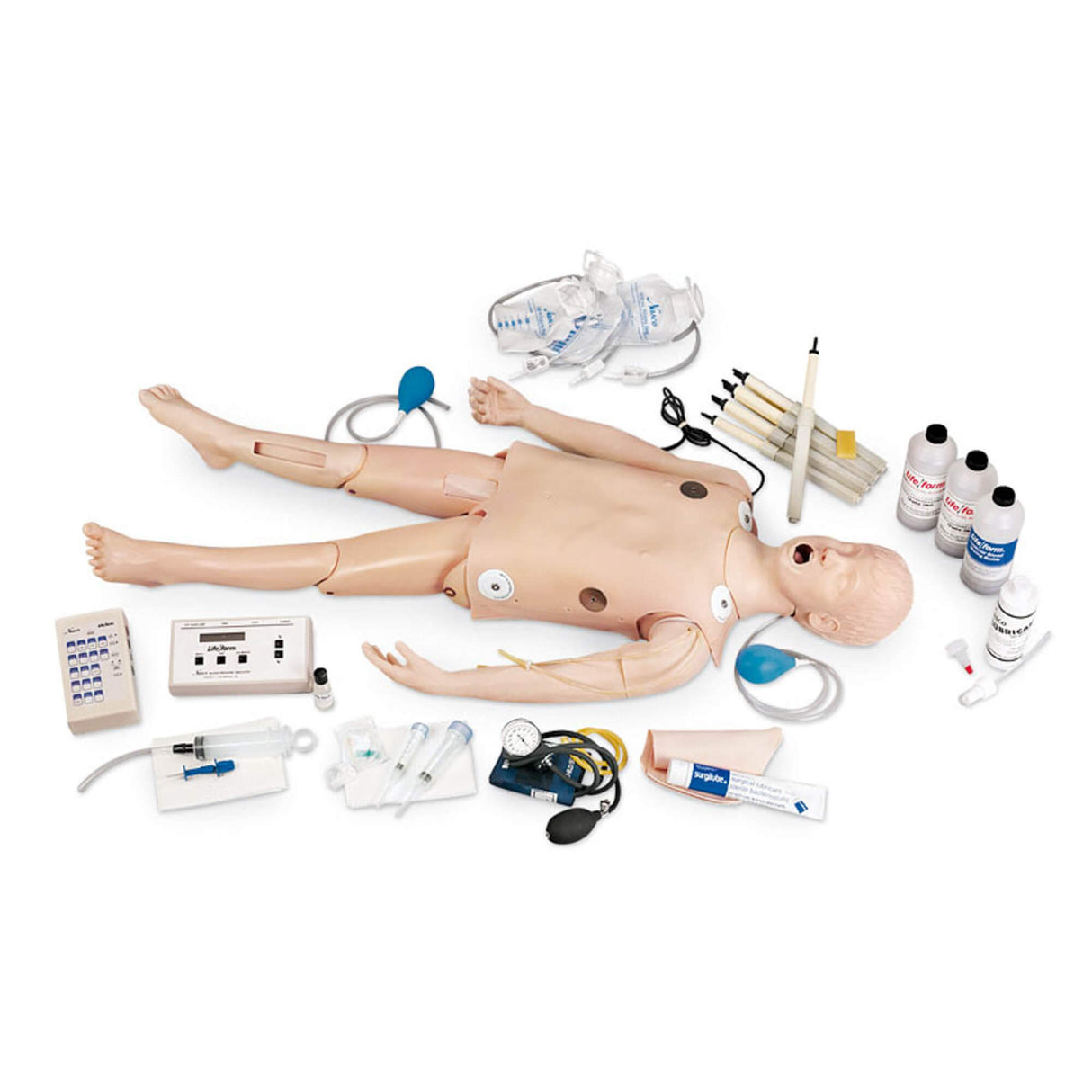 Erler-Zimmer Deluxe CRiSis-Kinder Notfallpuppe mit EKG-Simulator