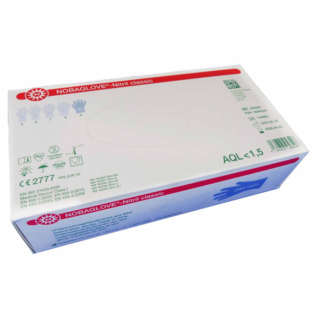 NOBA Nobaglove Nitril classic Einmalhandschuhe blau 100 Stück