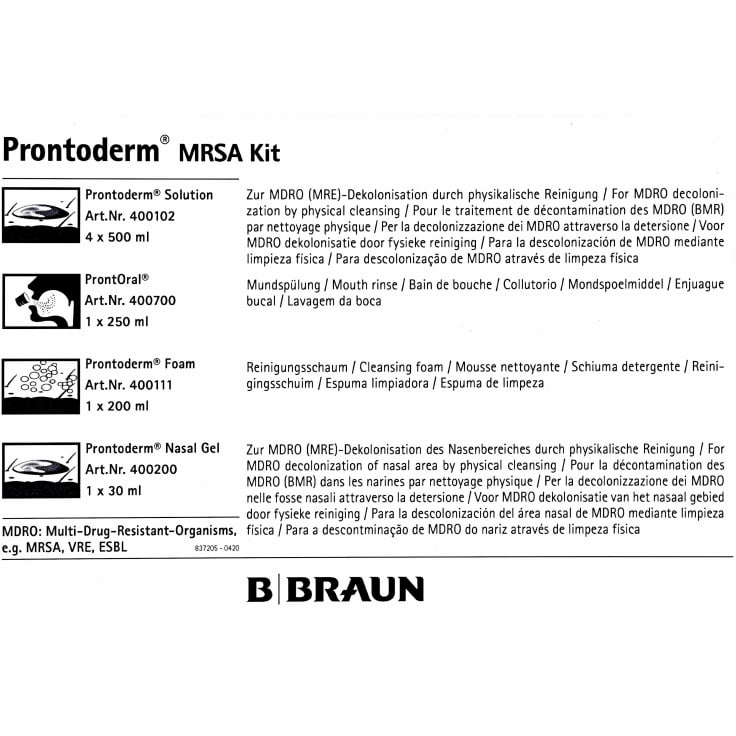 B. Braun Prontoderm MRSA Kit, kompaktes Reinigungsset – Ansicht 3