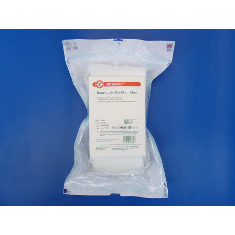 NOBA Nobaset® Bauchtuch mit Schlaufe blau 6-lagig 45 cm x 45 cm 5 Stück 7 Stück