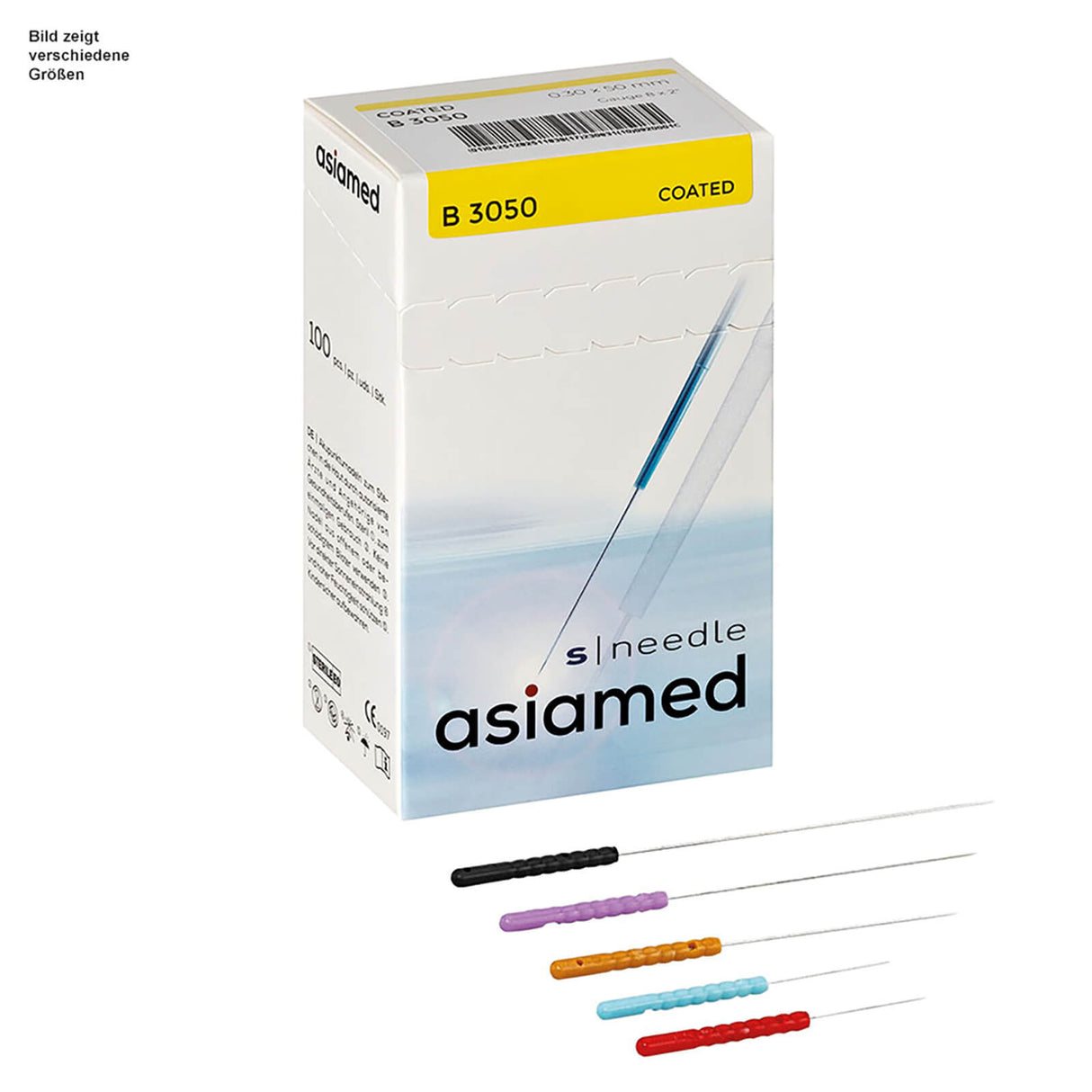 asia-med GmbH S-Needle B-Type 3030 Akupunkturnadeln 0,30 x 30 mm, Nr. 8 (100 Stck.)