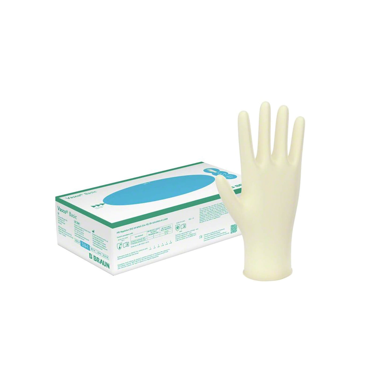 B.Braun Vasco Basic Untersuchungshandschuhe PF, Latex (100 Stck.)
