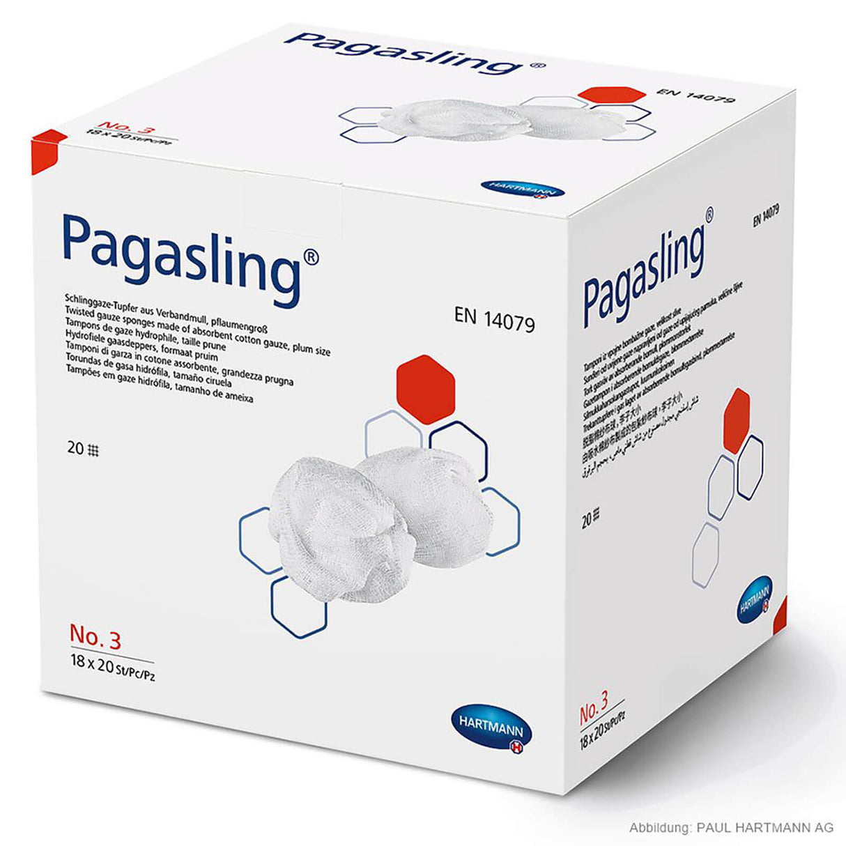 Hartmann Pagasling Schlinggazetupfer steril Gr. 3, pflaumengroß