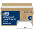 Tork Papierhandtücher H3 Advanced, 2-lagig, Zickzack-Falzung, 25 x 23 cm