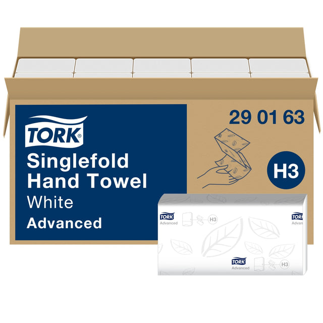 Tork Papierhandtücher H3 Advanced, 2-lagig, Zickzack-Falzung, 25 x 23 cm