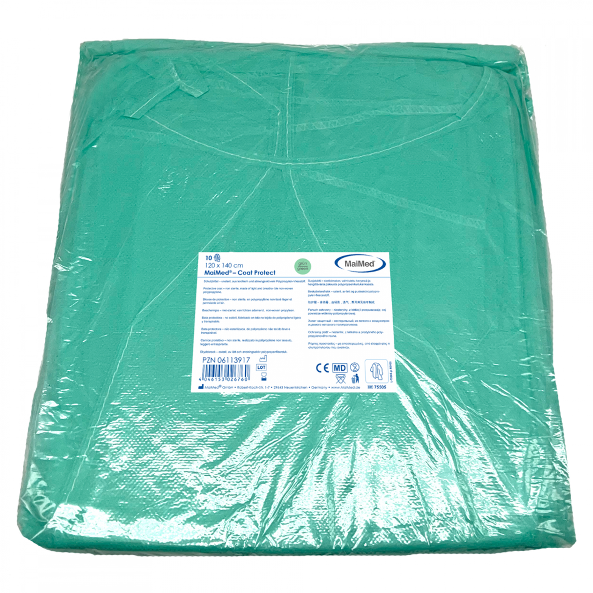 MaiMed® Coat Protect Schutzkittel grün 10 Stck.