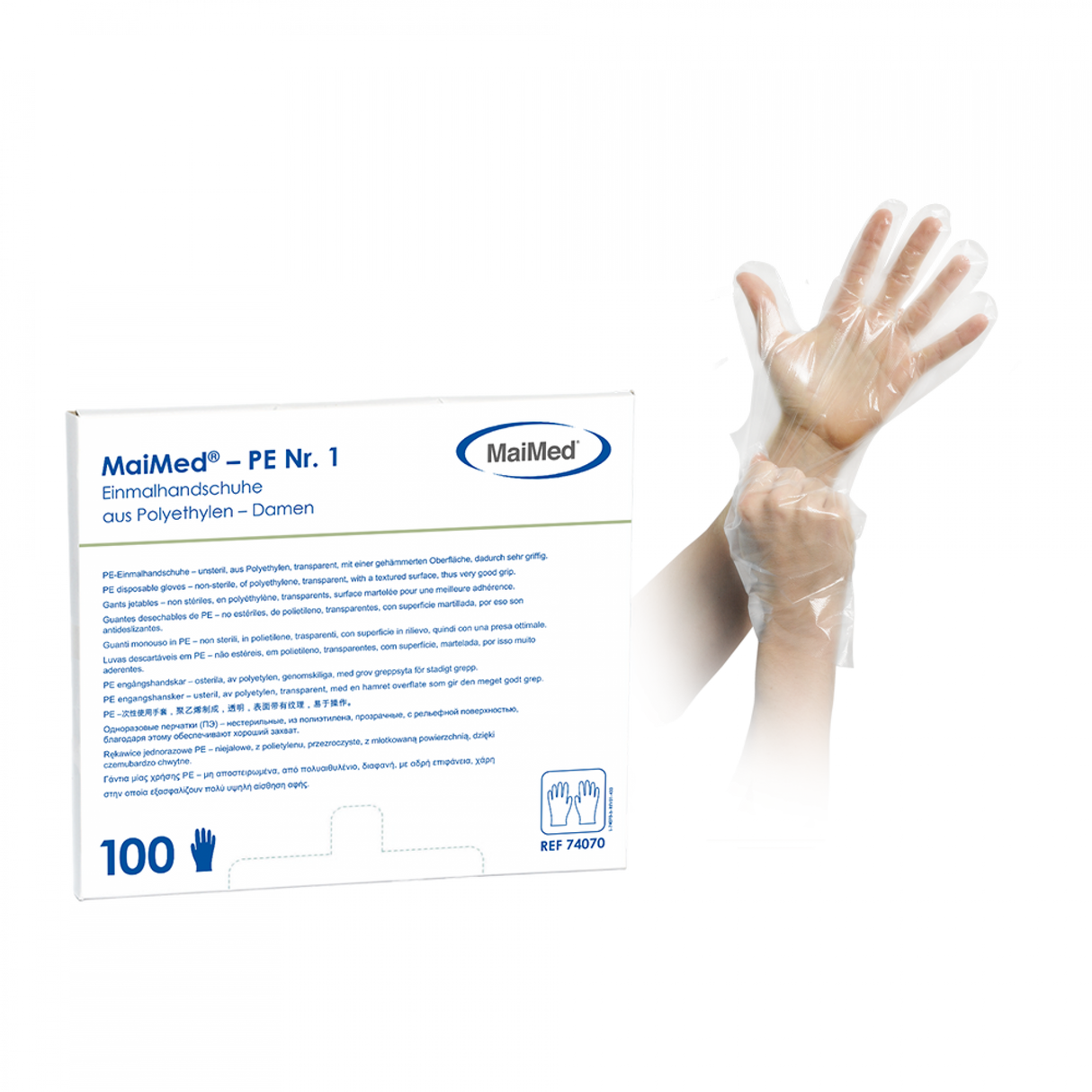 MaiMed® PE Handschuhe aus Polyethylen 100 Stck.