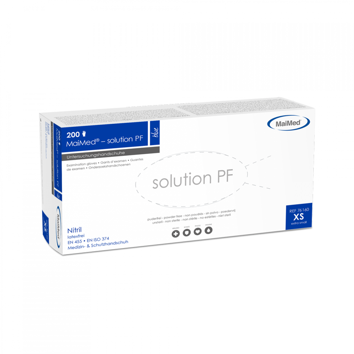 MaiMed® solution PF Einmalhandschuhe Nitril, blau 200 Stck.