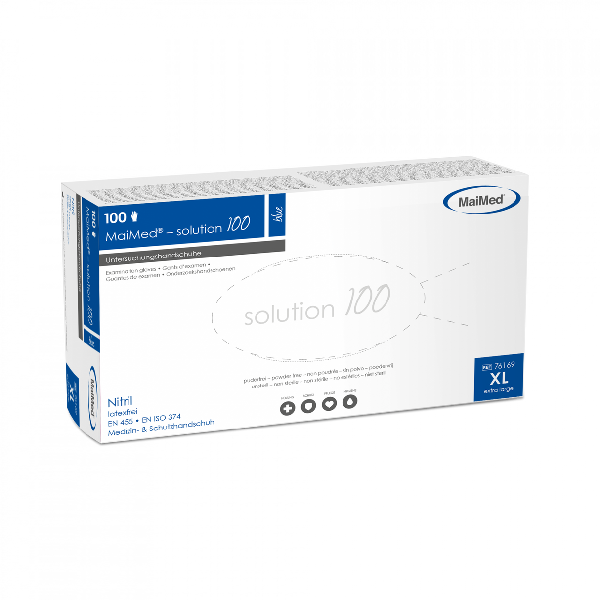 MaiMed® solution 100 Einmalhandschuhe Nitril, blau 100 Stck.