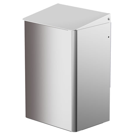 CWS Abfallbehälter Aluminium, 15 Liter, selbstschließender Deckel