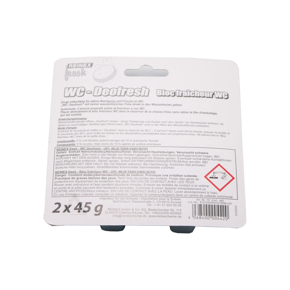 Reinex WC-Deofresh Wasserkastenautomat – Frei von Phosphat, Chlor und Paradichlorbenzol – Ansicht 2