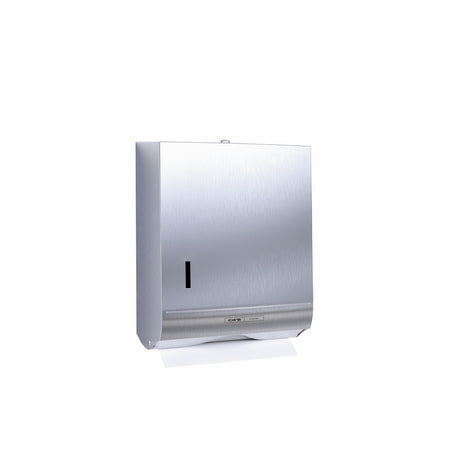 CWS Paradise Stainless Steel Paper Slim Faltpapierspender für 300 Blatt, Edelstahl – Ansicht 2