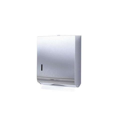 CWS Paradise Stainless Steel Paper Slim Faltpapierspender für 300 Blatt, Edelstahl – Ansicht 3