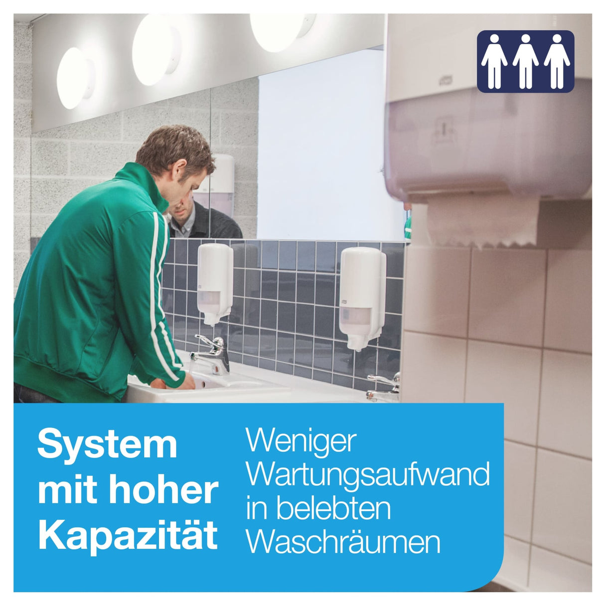 Tork Matic Handtuchrollen H1, 1-lagig, weiß, extralange Rolle 280 m – Ansicht 3