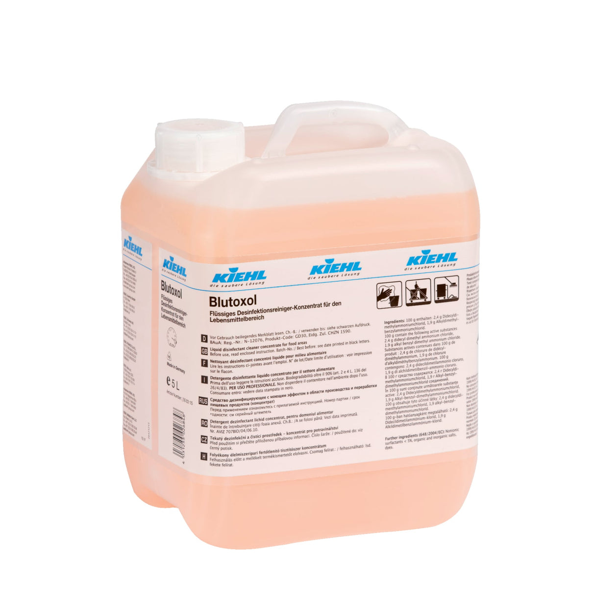 Kiehl Blutoxol Desinfektionsreiniger – 1 Karton = 2 Kanister à 5 Liter