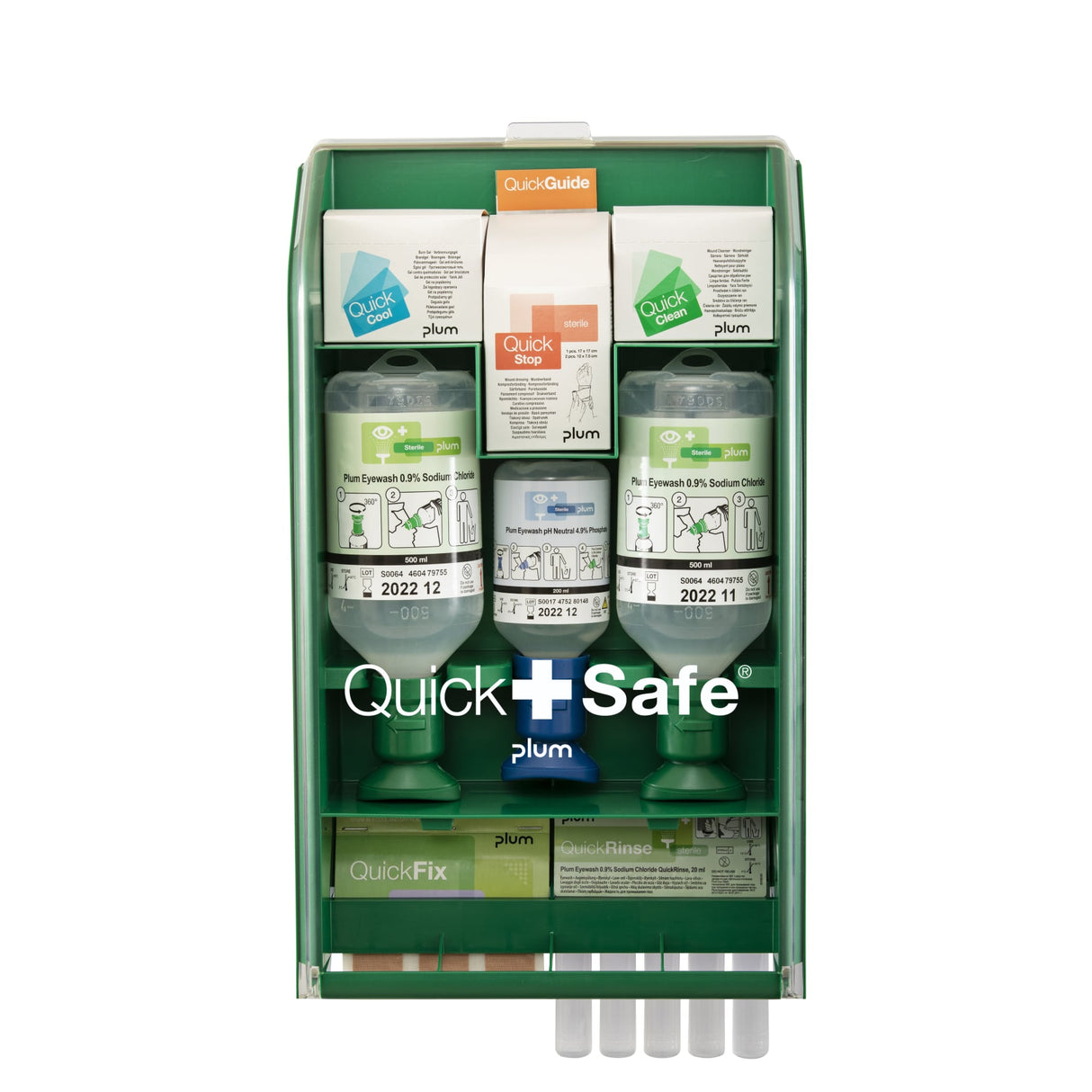Plum QuickSafe Complete Erste-Hilfe Wandstation – breite Bestückung für Auge, Wunde und Brandwunde – Ansicht 2
