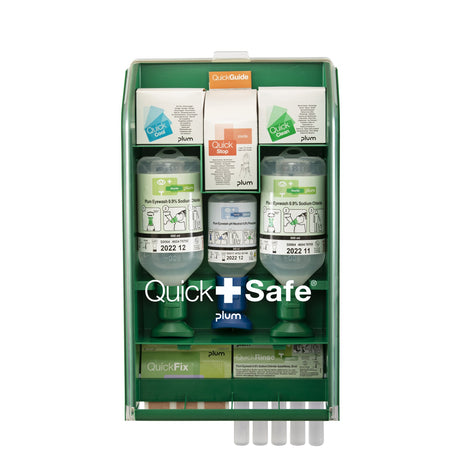 Plum QuickSafe Complete Erste-Hilfe Wandstation – breite Bestückung für Auge, Wunde und Brandwunde – Ansicht 2
