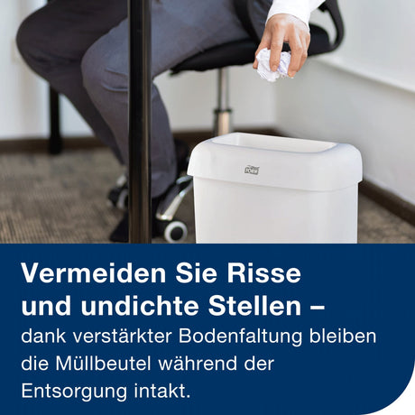 Tork Abfallsäcke Mini, 20 Liter, weiß, B2, aus 33 % PCR-Material – Ansicht 6