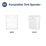 Tork Abfallsäcke Mini, 20 Liter, weiß, B2, aus 33 % PCR-Material – Ansicht 8