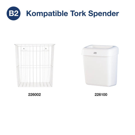 Tork Abfallsäcke Mini, 20 Liter, weiß, B2, aus 33 % PCR-Material – Ansicht 8