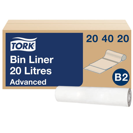 Tork Abfallsäcke Mini, 20 Liter, weiß, B2, aus 33 % PCR-Material