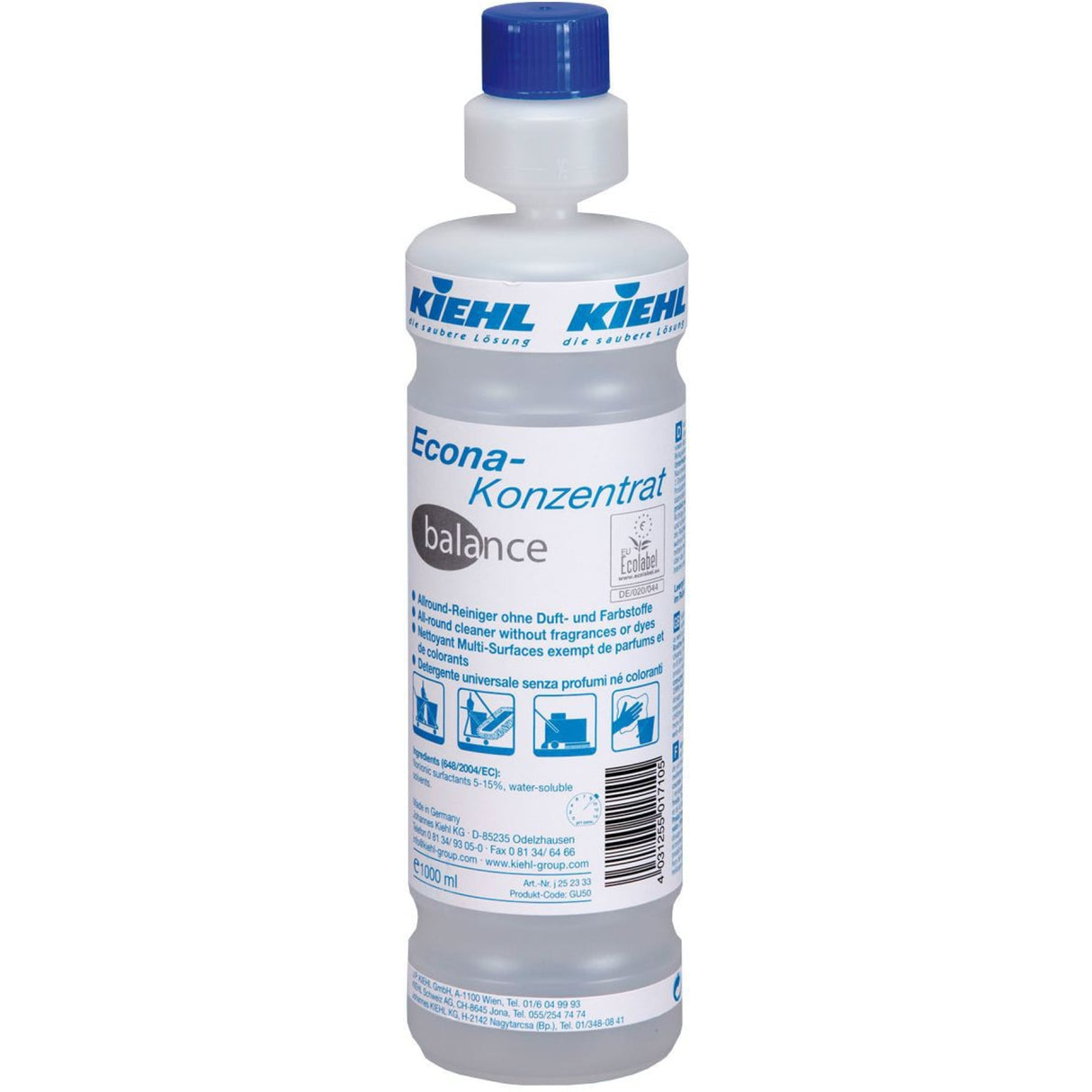 Kiehl Econa-Konzentrat balance Allround-Reiniger – 1 Liter Flasche