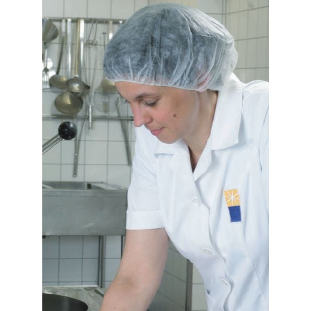 zetDress Vlieshaube rund (Barett), weiß, Universalgröße