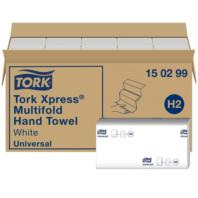 Tork Xpress Papierhandtücher H2 Universal, 2-lagig, 21 x 23,5 cm