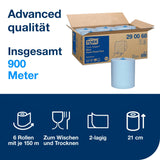 Tork Matic Handtuchrollen H1, 2-lagig, blau, 150 m/Rolle – Ansicht 6