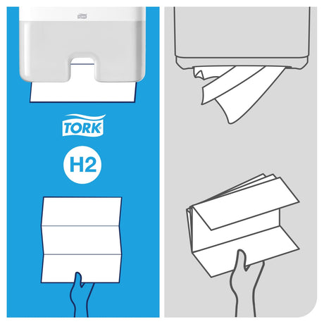 Tork Xpress Multifold Papierhandtücher H2 Universal, 1-lagig, 21,3 x 23,4 cm – Ansicht 7