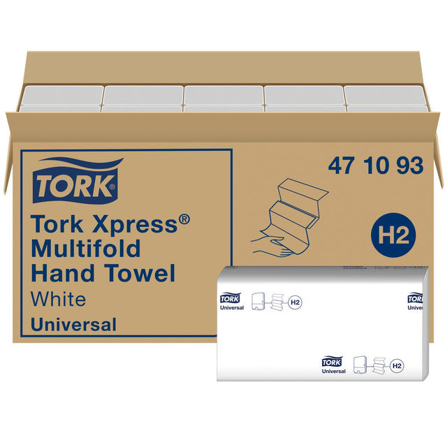 Tork Xpress Multifold Papierhandtücher H2 Universal, 1-lagig, 21,3 x 23,4 cm
