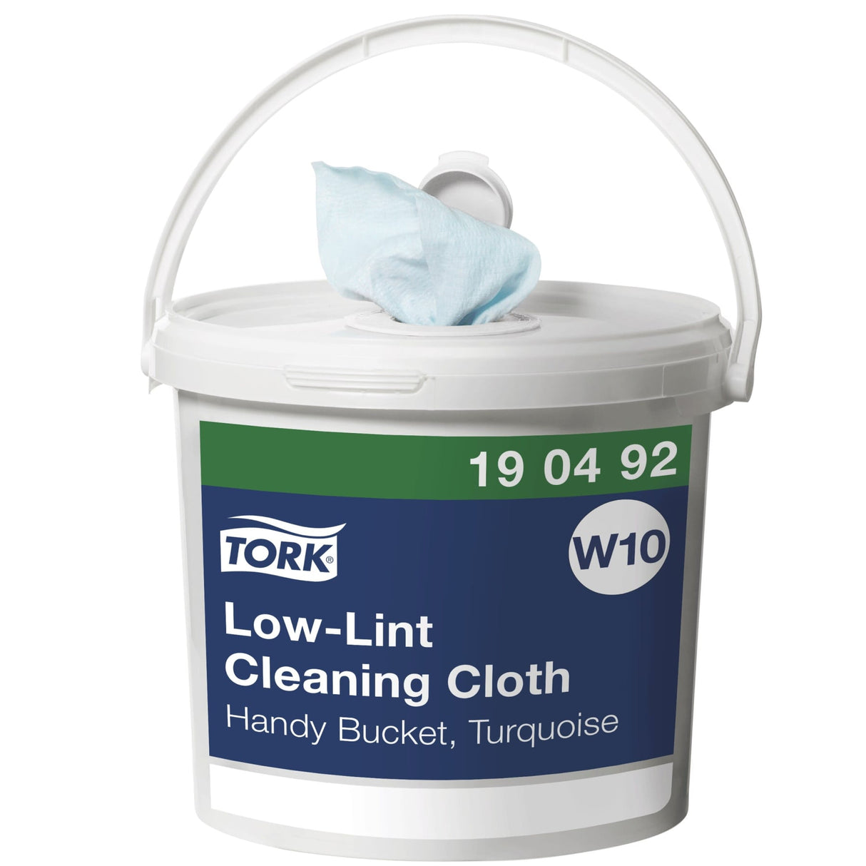 Tork Extra Fusselarme Reinigungstücher, 1-lagig, blau, W10, im Spendereimer