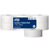 Tork Jumbo Toilettenpapier T1 Universal, 1-lagig, weiß – hohe Kapazität
