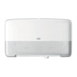 Tork Elevation Doppelrollenspender T2 für Mini Jumbo Toilettenpapier, mit Sichtfenster und Rollenbremse