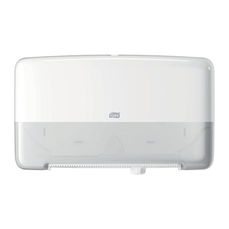 Tork Elevation Doppelrollenspender T2 für Mini Jumbo Toilettenpapier, mit Sichtfenster und Rollenbremse
