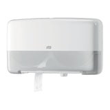 Tork Elevation Doppelrollenspender T2 für Mini Jumbo Toilettenpapier, mit Sichtfenster und Rollenbremse – Ansicht 2