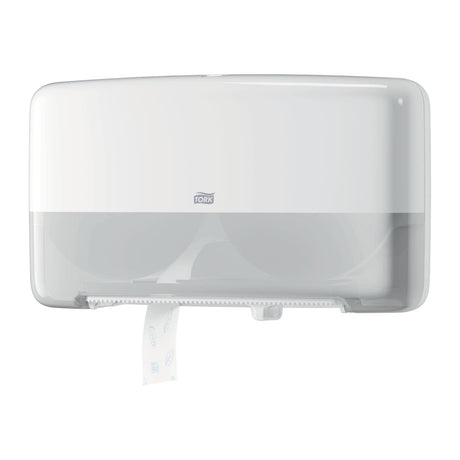 Tork Elevation Doppelrollenspender T2 für Mini Jumbo Toilettenpapier, mit Sichtfenster und Rollenbremse – Ansicht 2