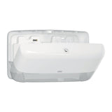 Tork Elevation Doppelrollenspender T2 für Mini Jumbo Toilettenpapier, mit Sichtfenster und Rollenbremse – Ansicht 4