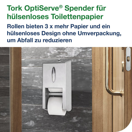 Tork OptiServe Doppelrollenspender T7 aus Edelstahl, langlebig und chemikalienbeständig – Ansicht 6