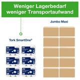 Tork SmartOne Toilettenpapier T8, 2-lagig, weiß – für Einzelblattentnahme – Ansicht 5